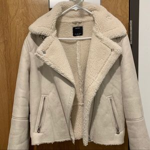 bershka zip up aviator jacket